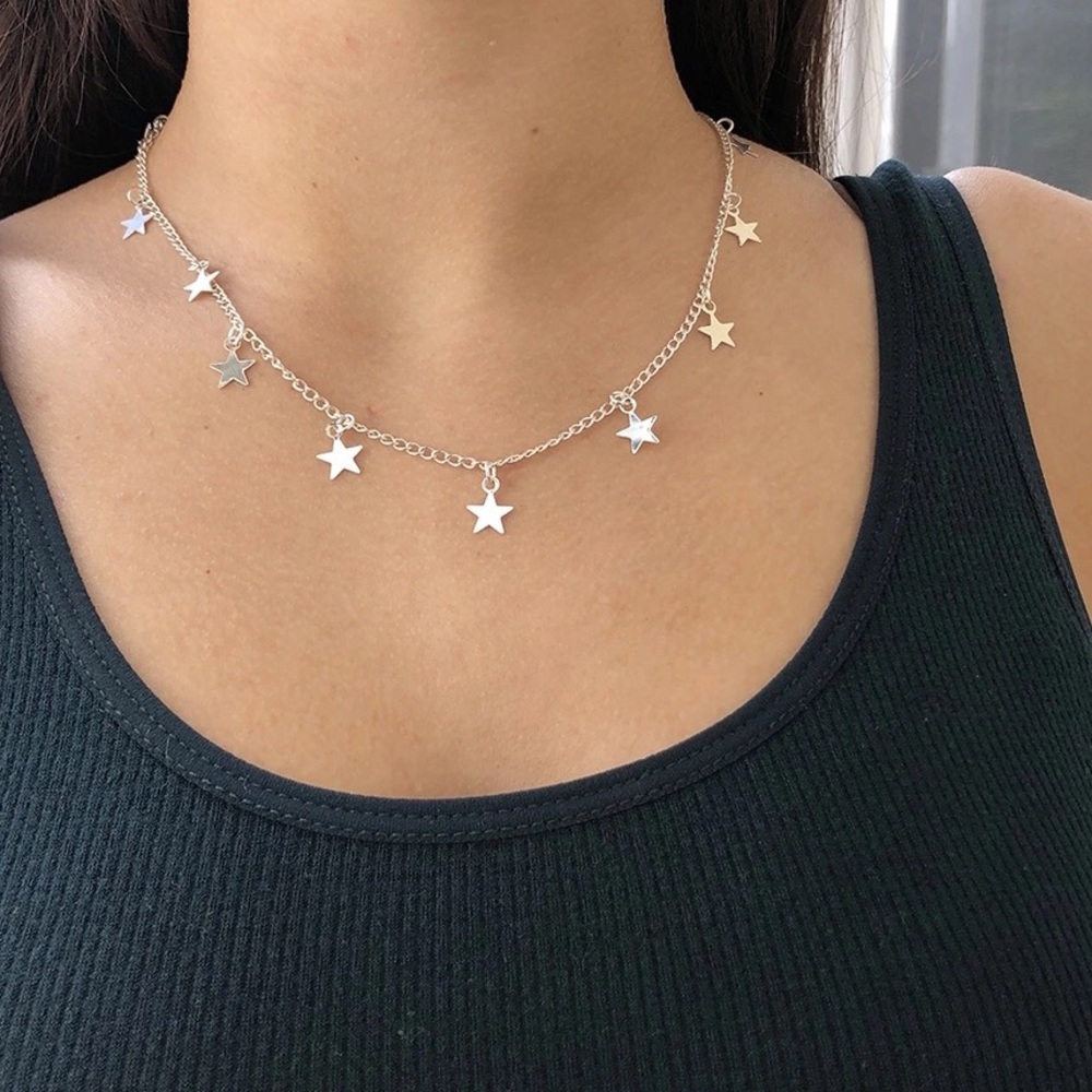 🛍NEW⚡️ SILVER Trendy Star Choker